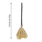 BroomGlow Halloween broom size diagram showing 90 cm or 35.43 inches